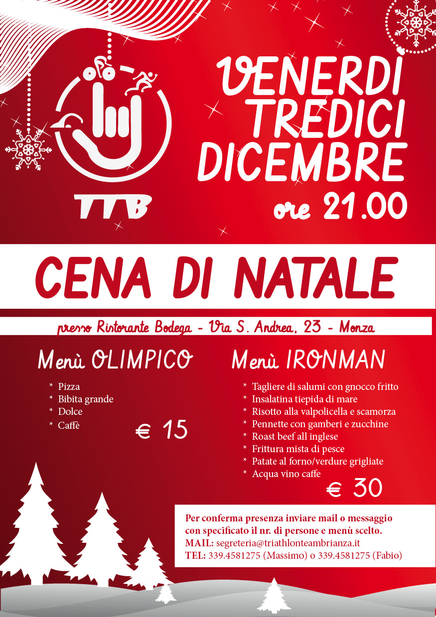 Menu Di Natale Per 15 Persone.Triathlon Team Brianza Cena Di Natale 2013